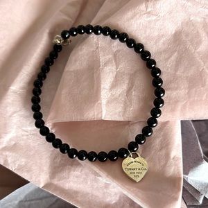 Tiffany & Co. Mini Heart Black Onyx Bracelet